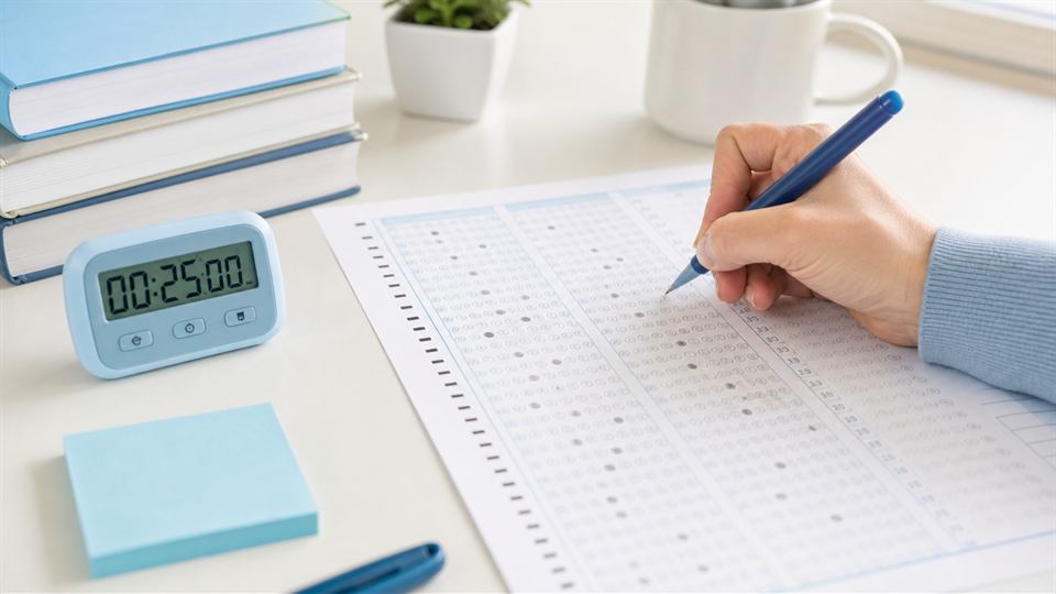 Simulacros oficiales TCAE con hoja de respuestas de examen